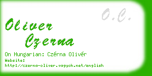 oliver czerna business card